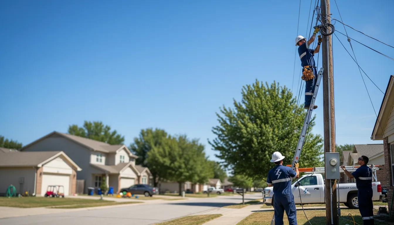 Residential electrician providing installation services in Warner, OK